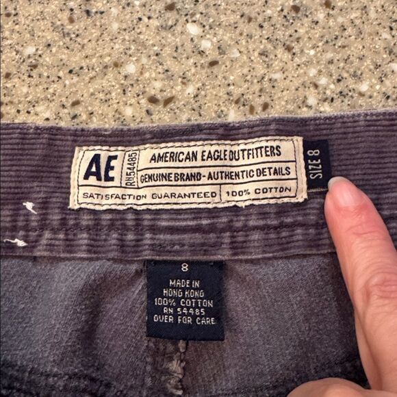 AMERICAN EAGLE Vintage 90s Y2K Corduroy Carpenter Pants Embroidered Hem Bootcut - Picture 12 of 14